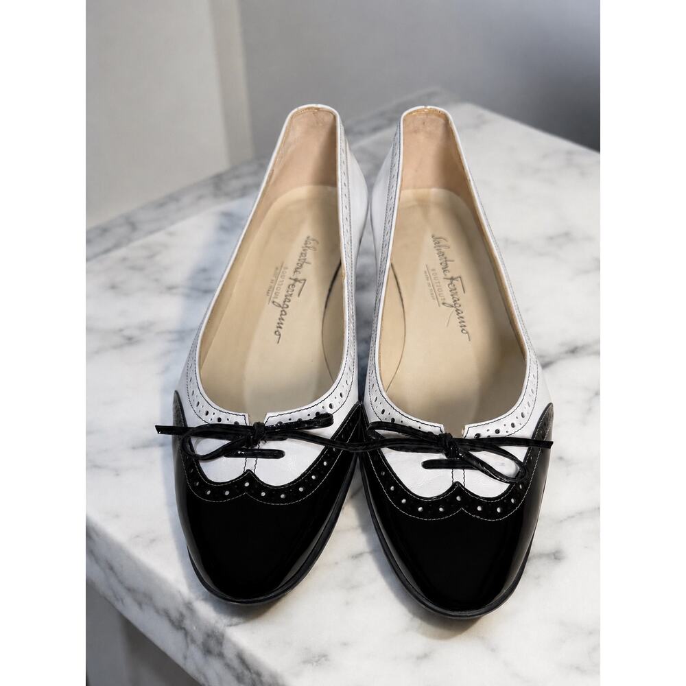 Salvatore Ferragamo Oxford Ballet Flat Size 8C - Picture 4 of 10